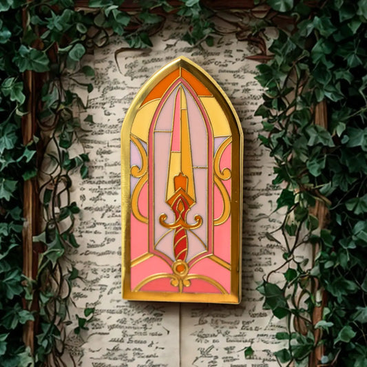 Stained Glass Sword Enamel Pin