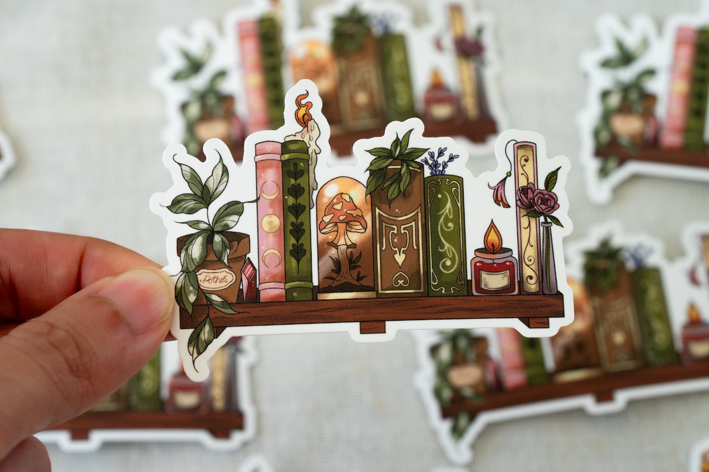 The Botanical Bookshelf Vinyl Sticker