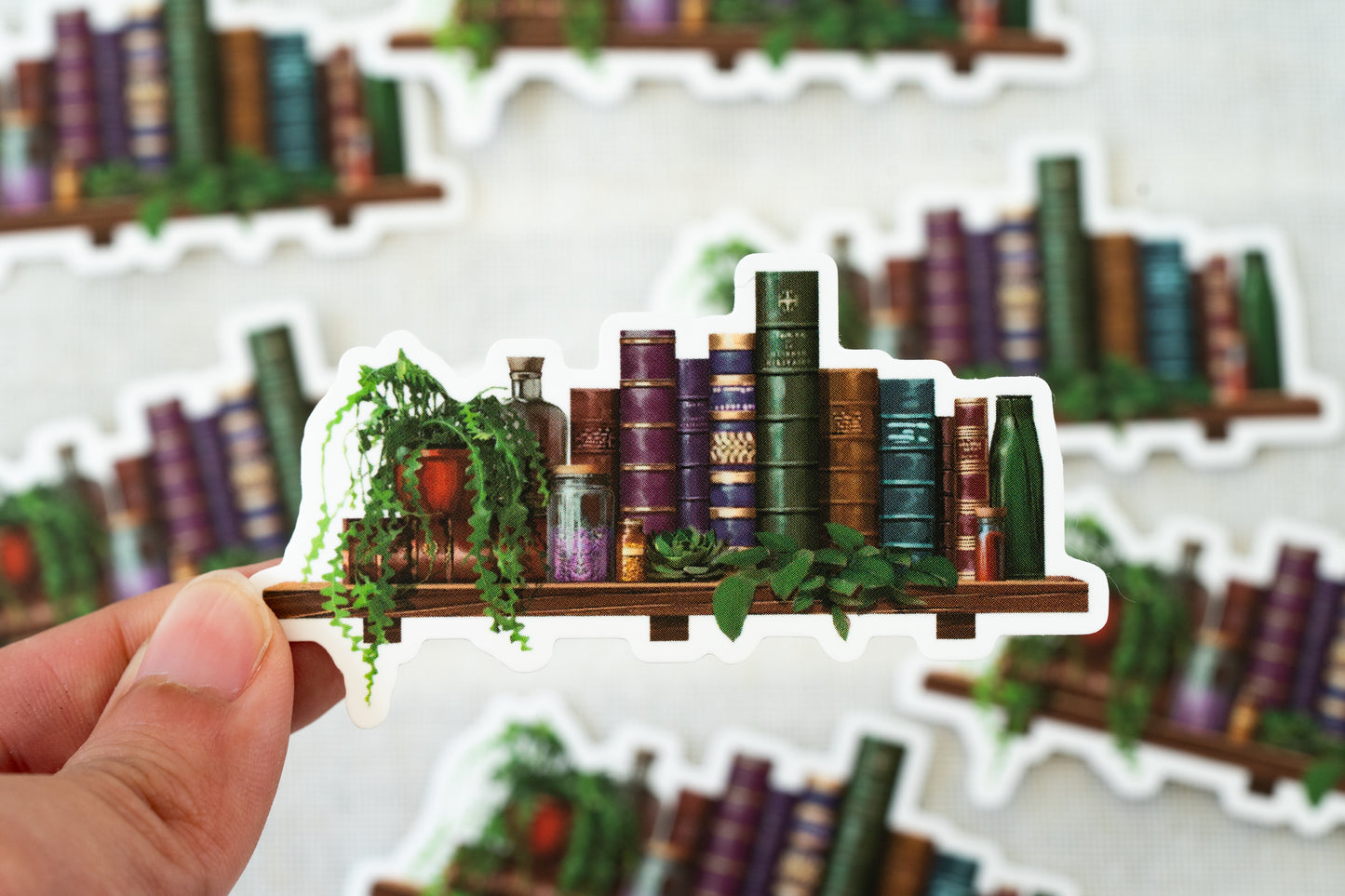 The Alchemist's Bookshelf Vinyl Sticker