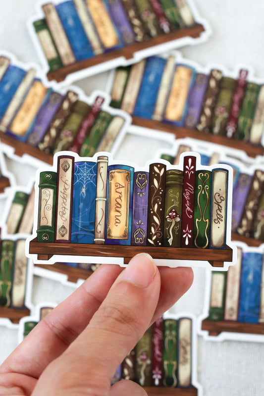 The Sorceress’s Bookshelf Vinyl Sticker