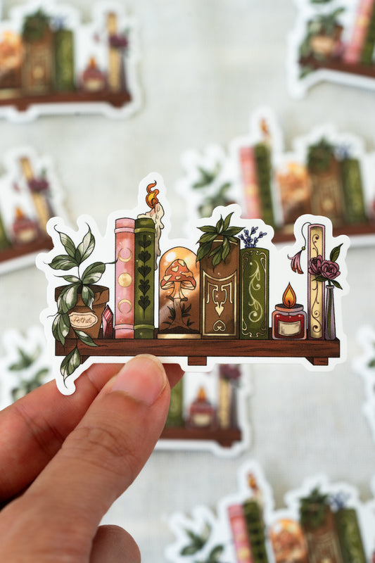 The Botanical Bookshelf Vinyl Sticker