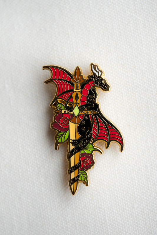 Dragon Sword Enamel Pin