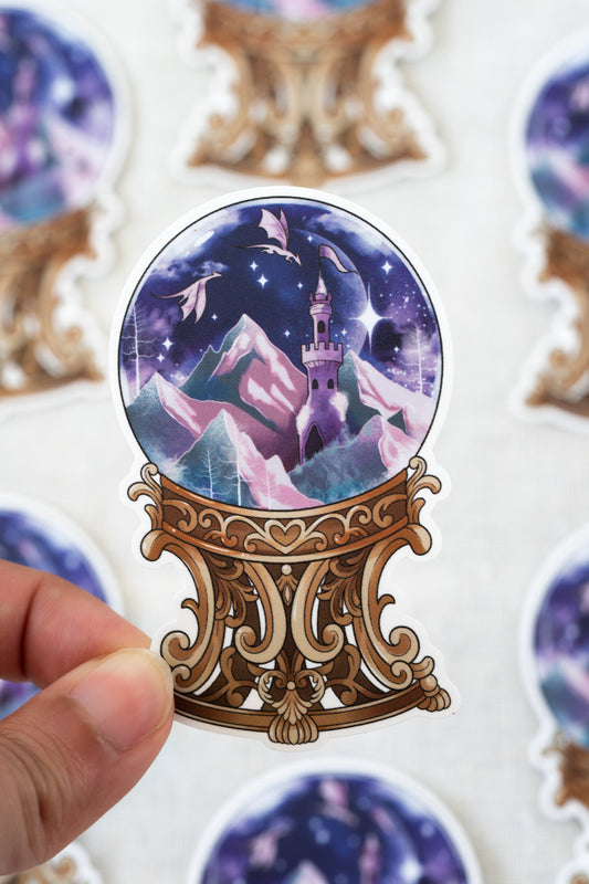 Starlit Dragon Castle Vinyl Sticker