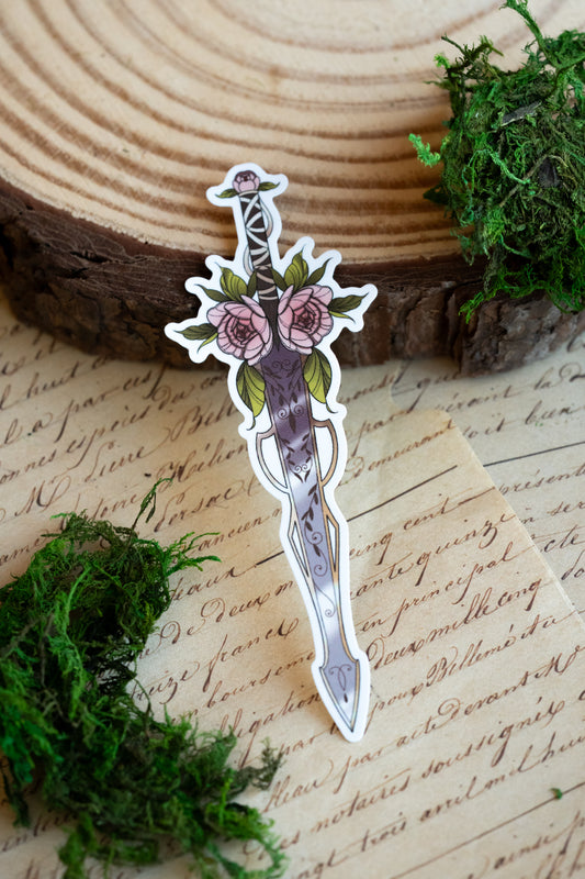 Floral Blade Vinyl Sticker
