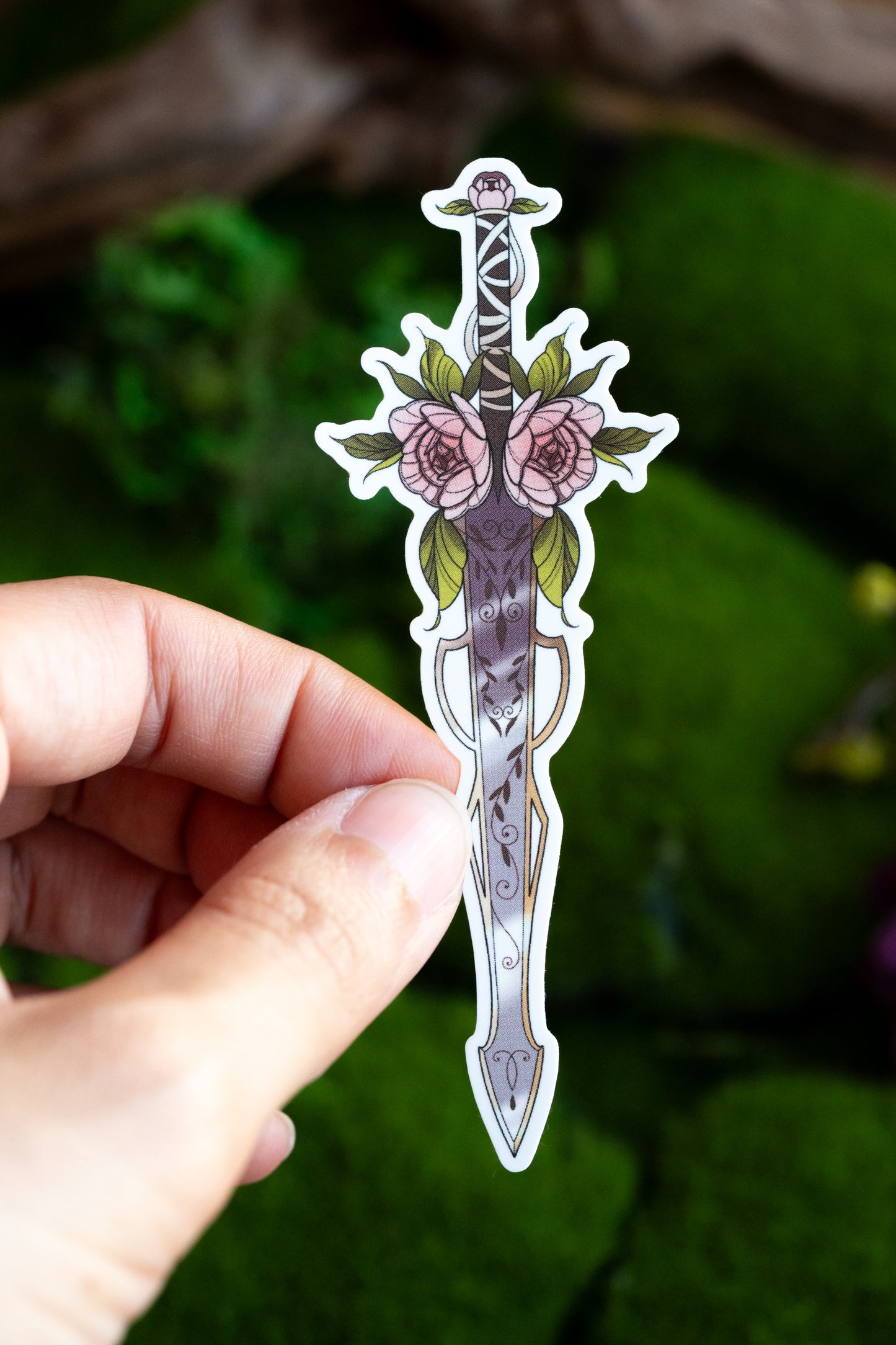 Floral Blade Vinyl Sticker