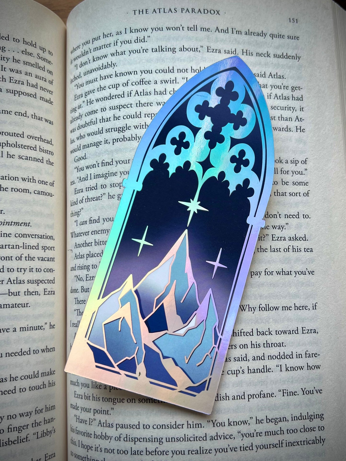 Starry Mountain Gothic Window Bookmark