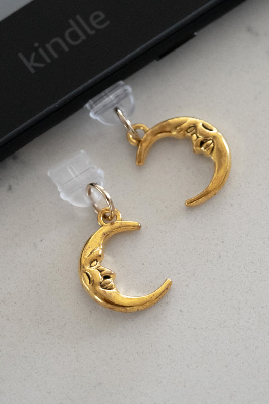 Crescent Moon Kindle Dust Plug Charm