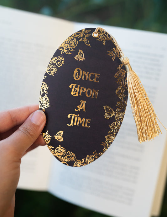 Maroon Once Upon a Time Foil Bookmark