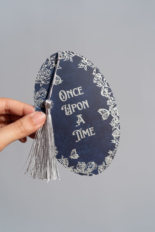 Dark Blue Once Upon a Time Foil Bookmark