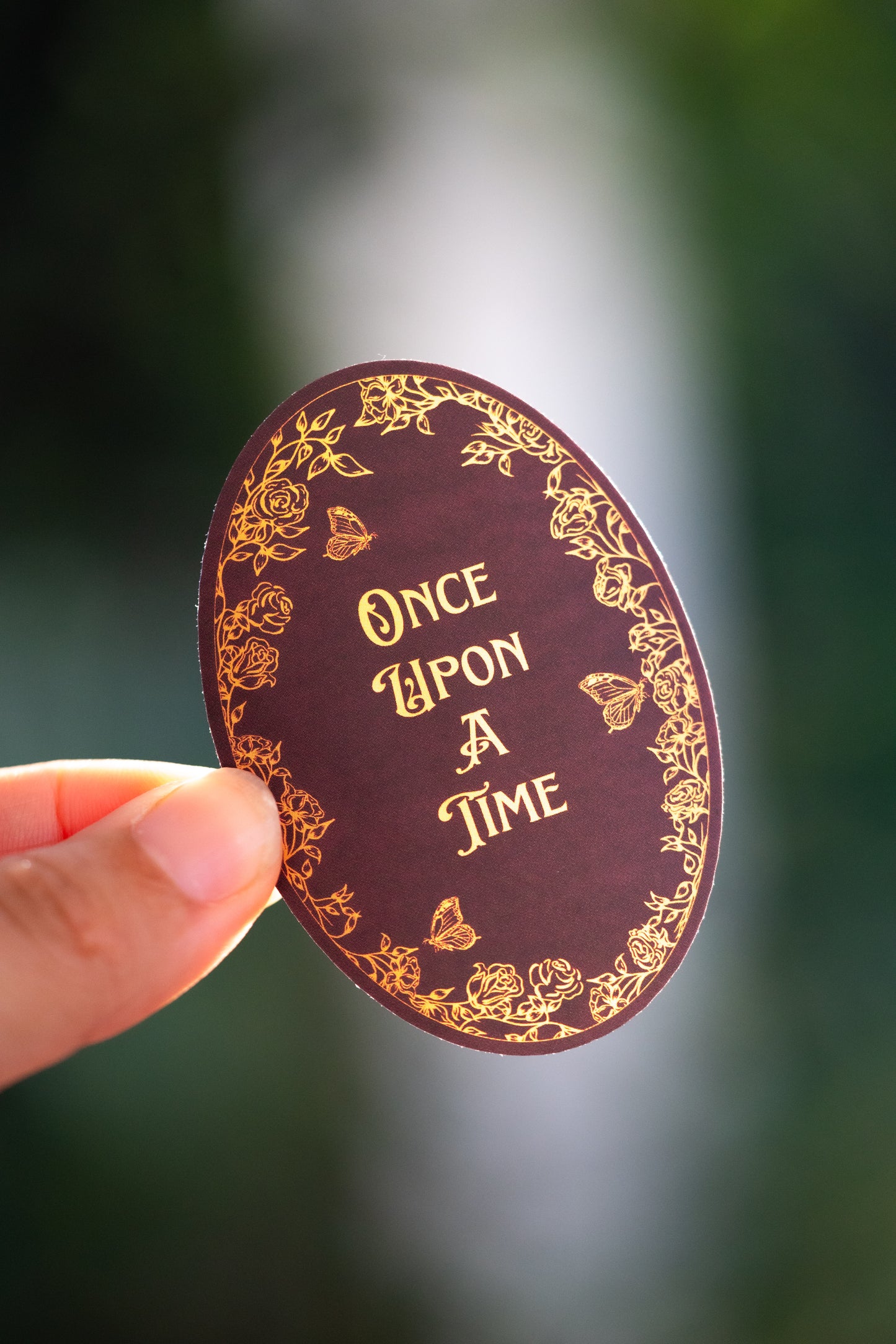 Maroon Once Upon a Time Vinyl Sticker