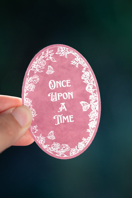 Pink Once Upon a Time Vinyl Sticker