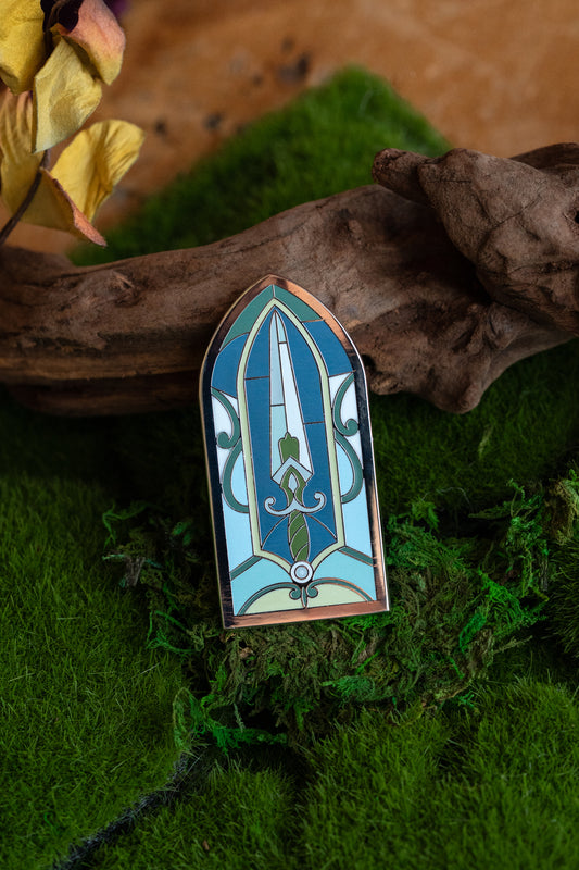 Stained Glass Sword Enamel Pin