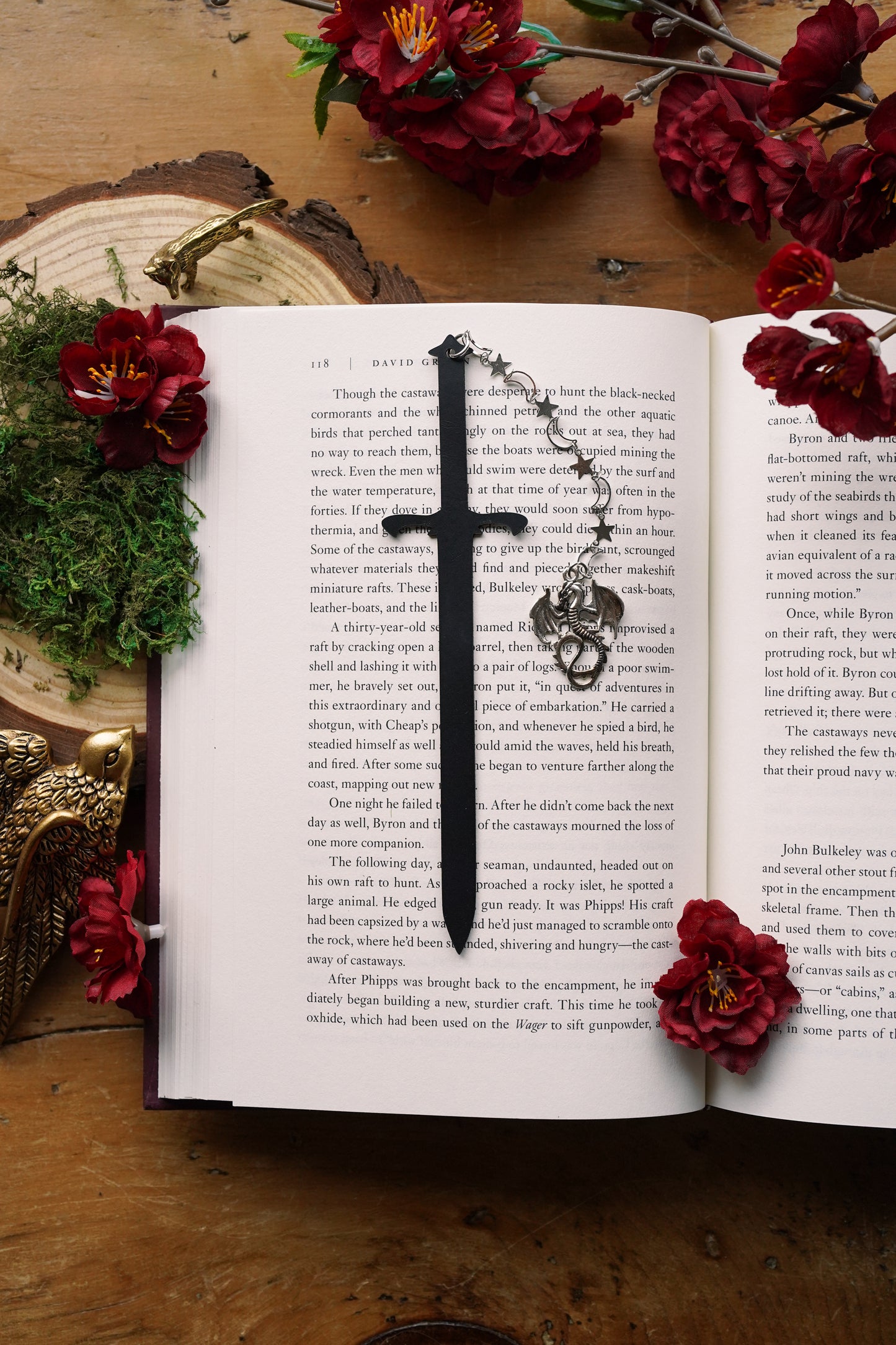 The Dragon's Blade Leather Bookmark