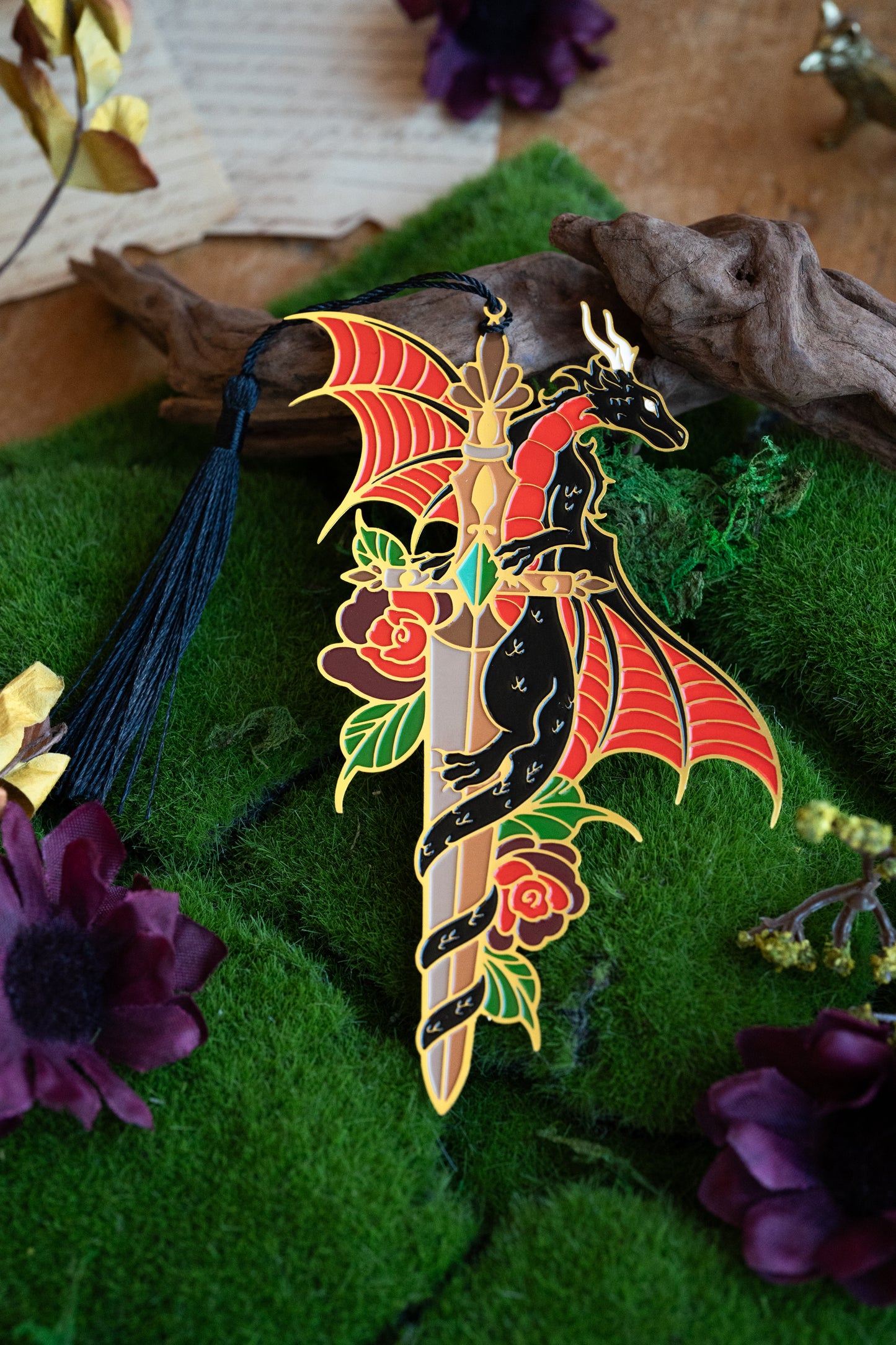 The Dragon's Blade Metal Bookmark