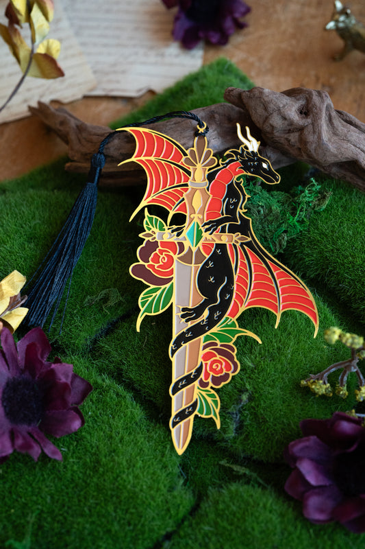 The Dragon's Blade Metal Bookmark