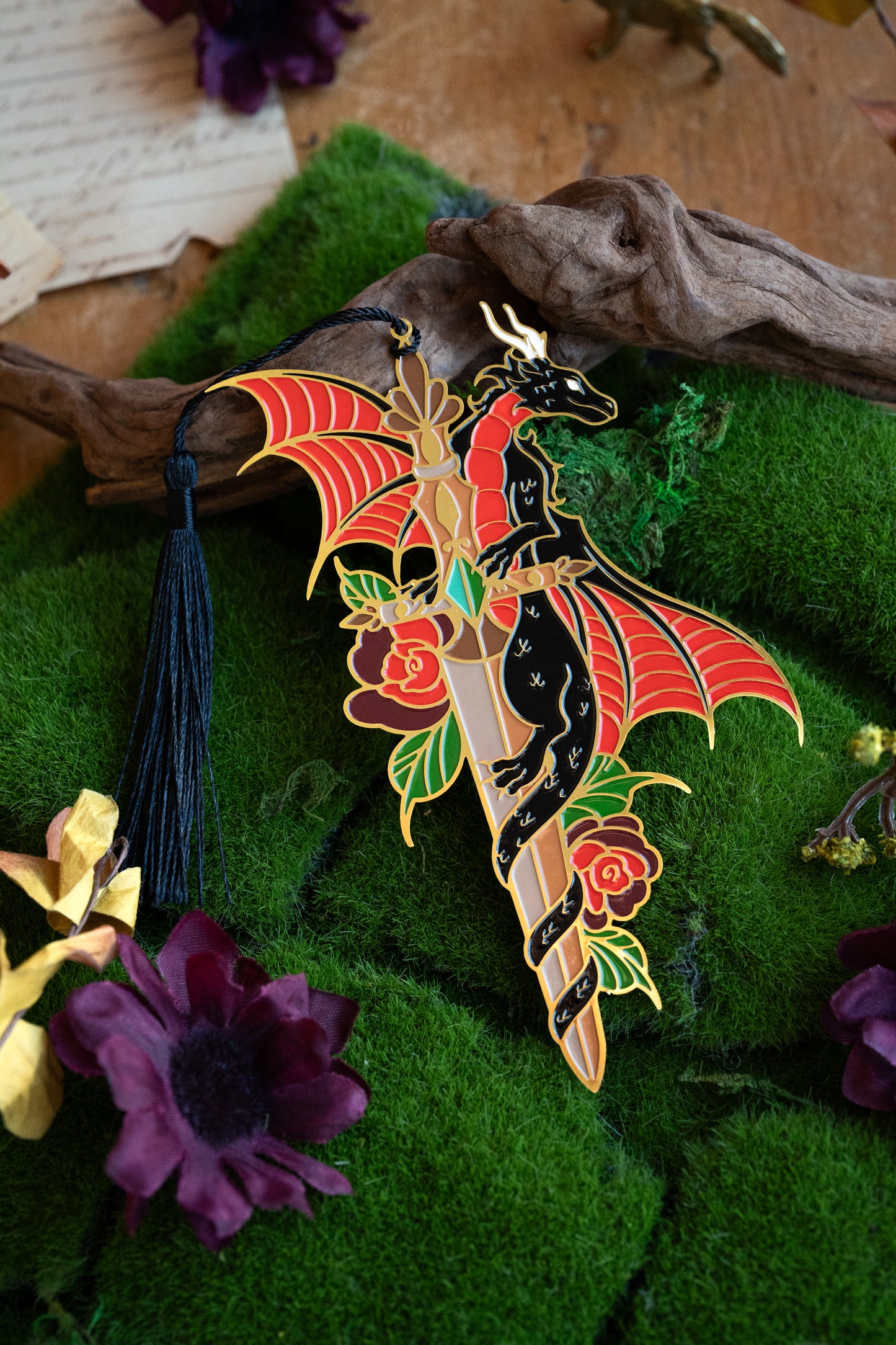 The Dragon's Blade Metal Bookmark