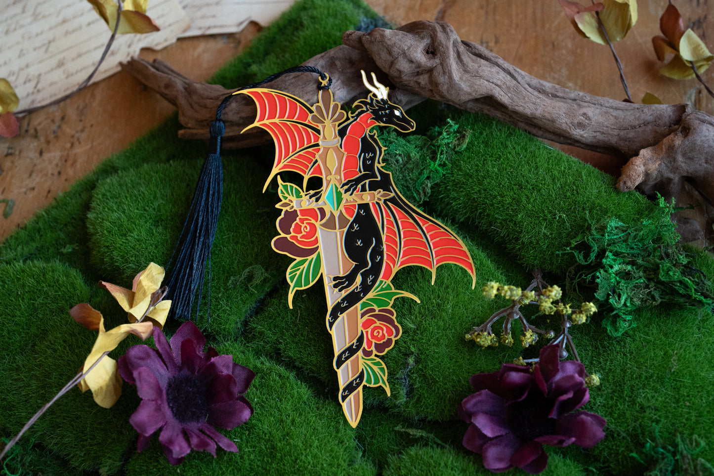 The Dragon's Blade Metal Bookmark