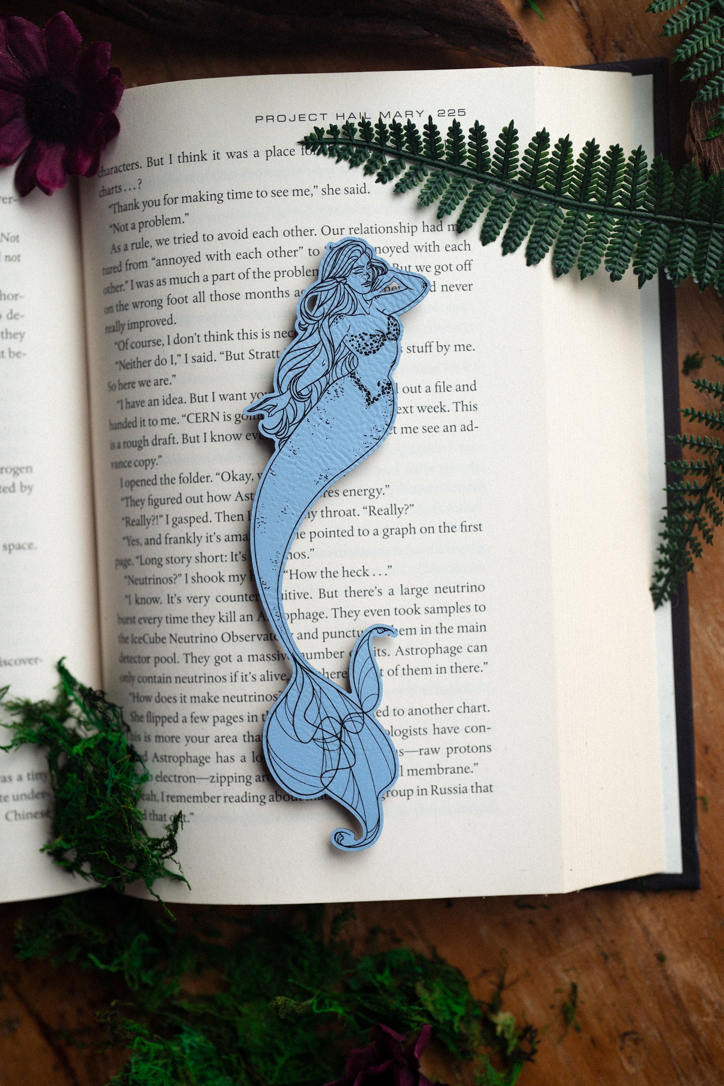 The Siren Faux Leather Bookmark