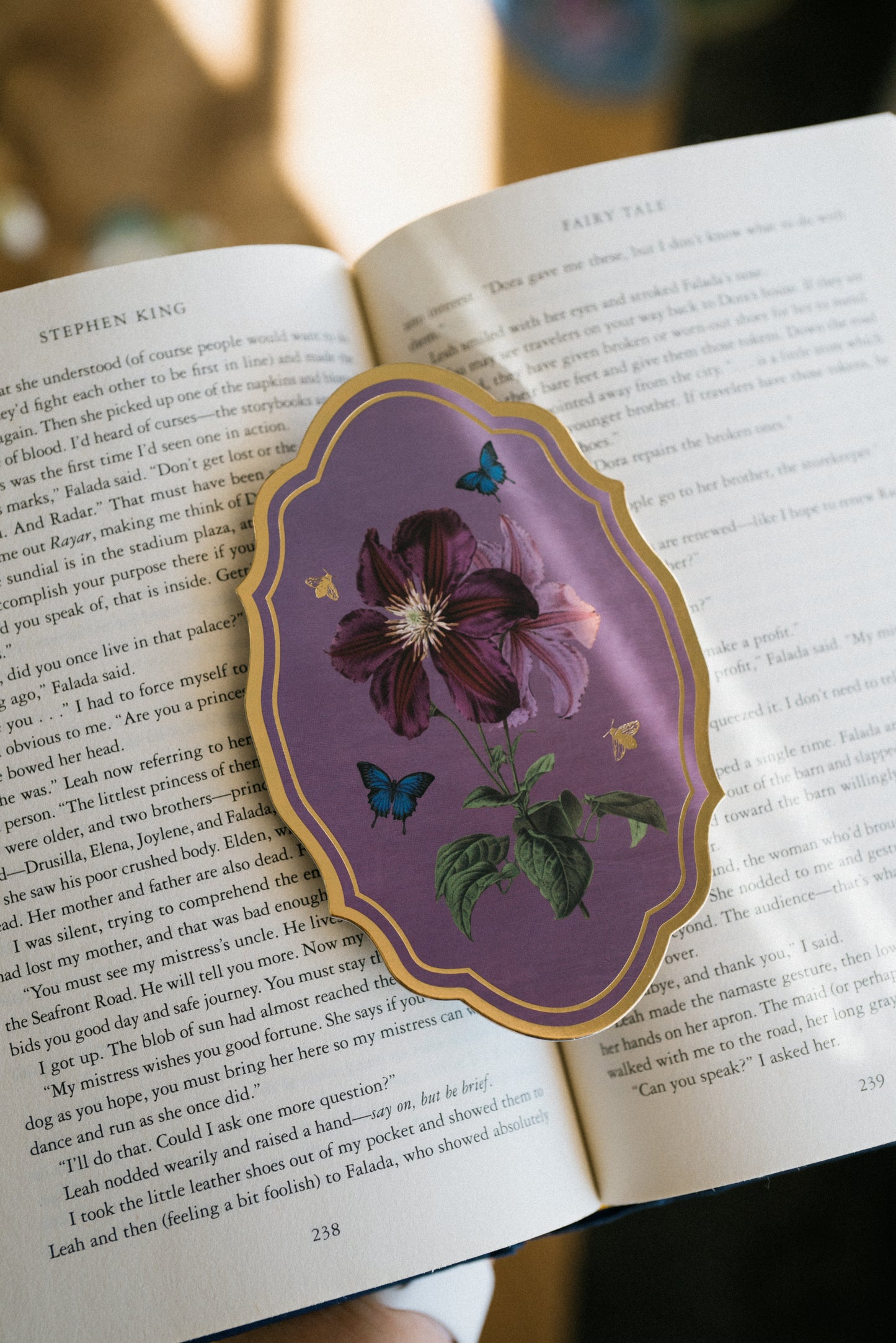 Vintage Botanicals Gold Foil Bookmark