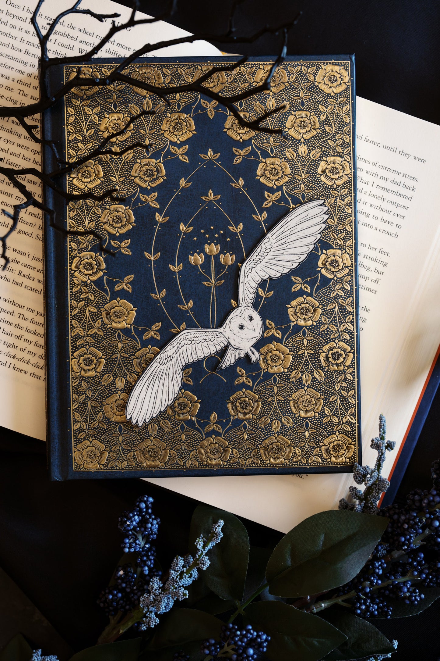 Snowy Owl Faux Leather Bookmark, Fantasy Bookmark, Elven-Inspired Bookmark, Gift for Readers, Magic Bookmark, Witchy Bookmark