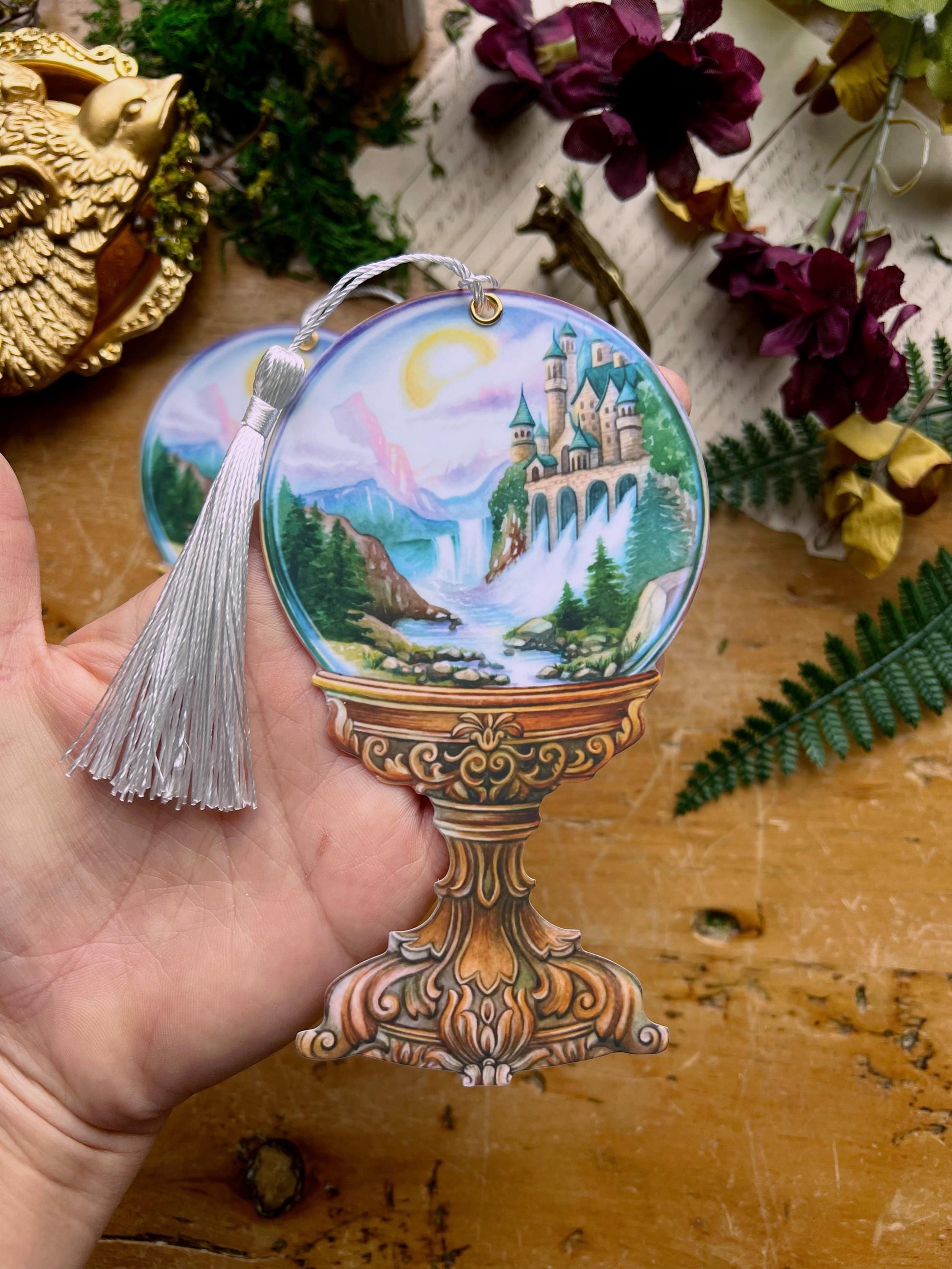 Fantasy Castle Snowglobe Bookmark
