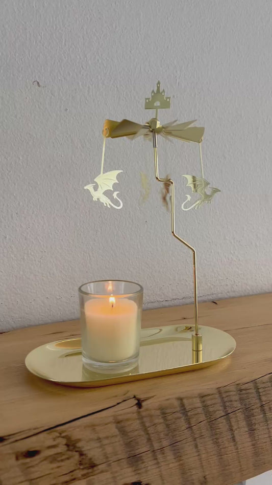Dragons and Castle Candle Carousel