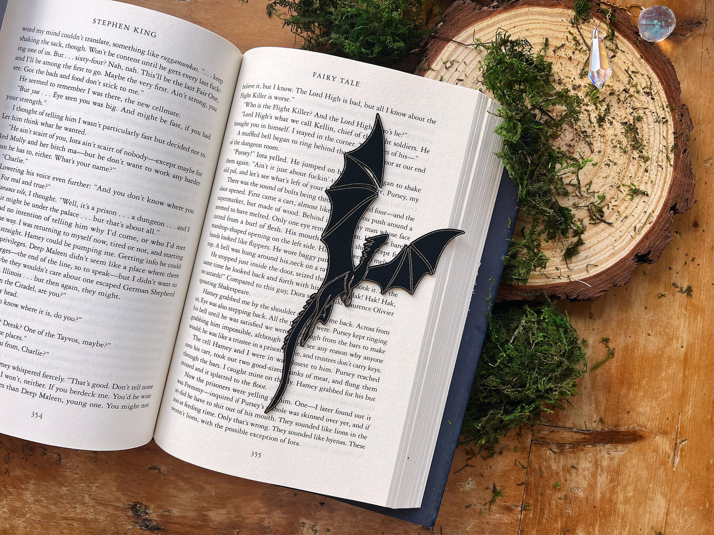 Dragon Faux Leather Bookmark