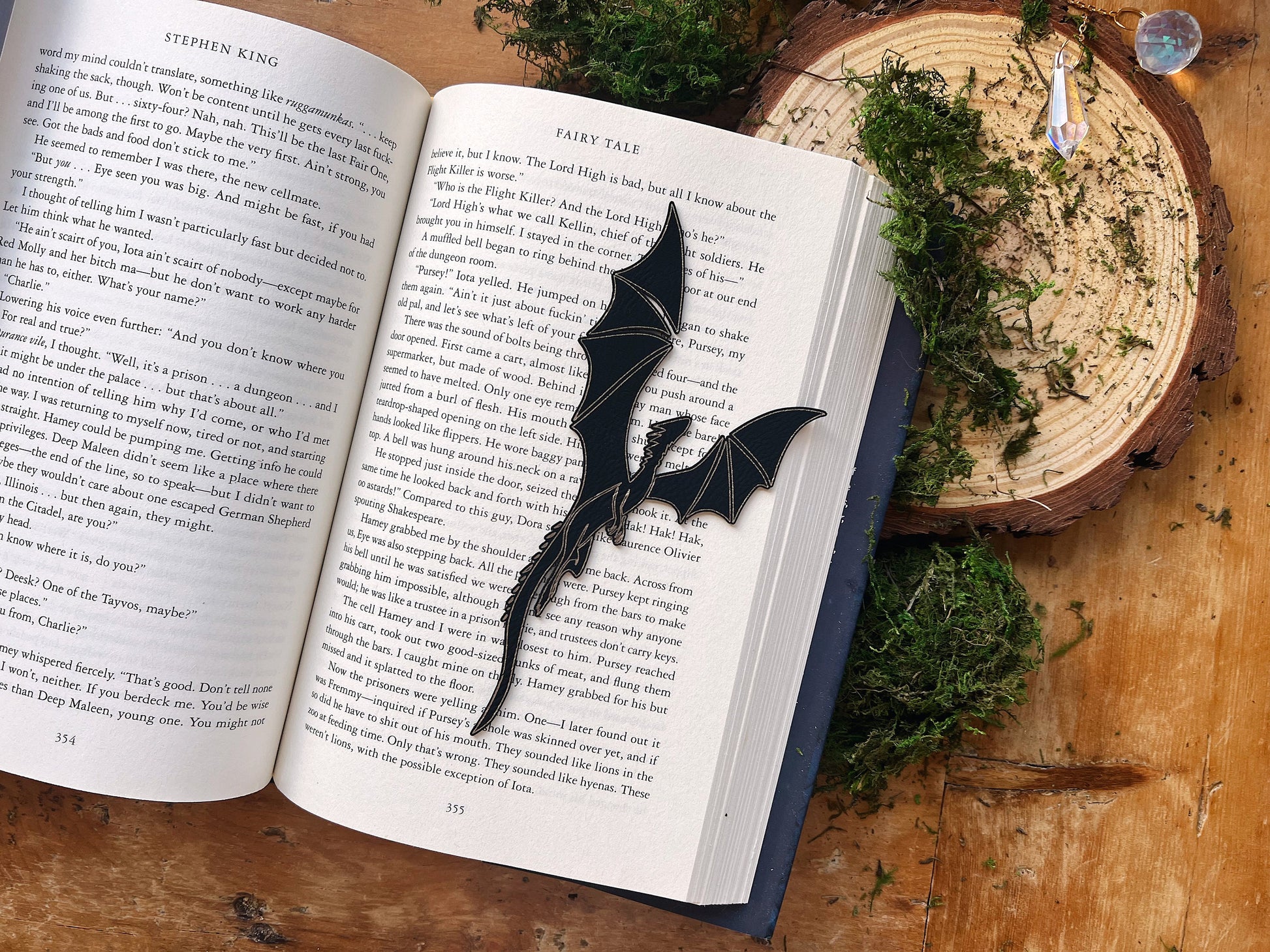 Dragon Faux Leather Bookmark
