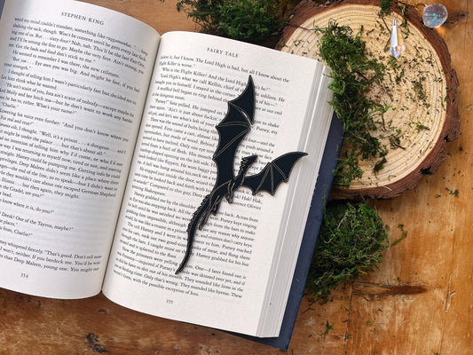 Dragon Faux Leather Bookmark