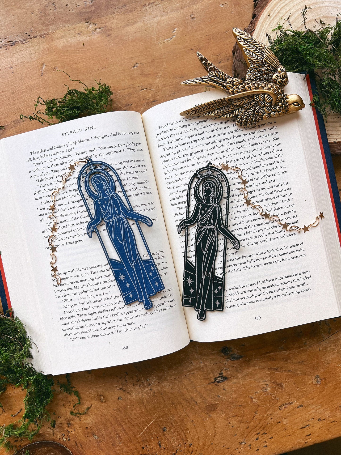 To The Stars Who Listen Faux Leather Bookmark, Fantasy Bookmark, Elven-Inspired Bookmark, Elf Fae Bookmark, Celestial Bookmark