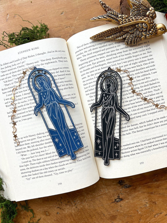 To The Stars Who Listen Faux Leather Bookmark, Fantasy Bookmark, Elven-Inspired Bookmark, Elf Fae Bookmark, Celestial Bookmark