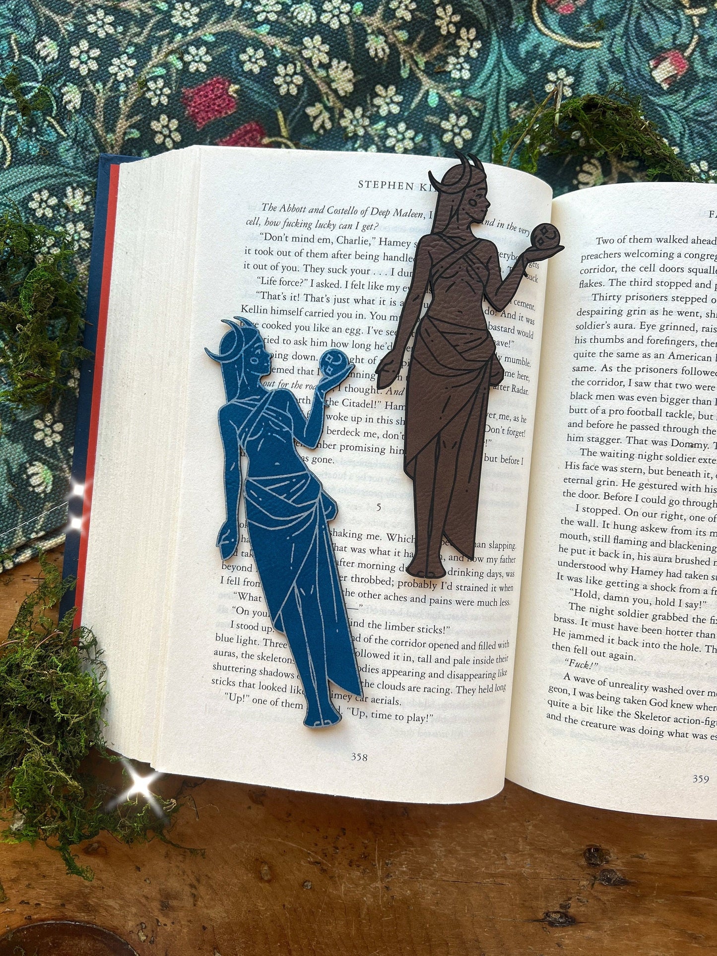 Celestial Goddess Faux Leather Bookmark, Fantasy Bookmark, Elven-Inspired Bookmark, Gift for Readers, Elf Fairy Fae Bookmark, Bookish