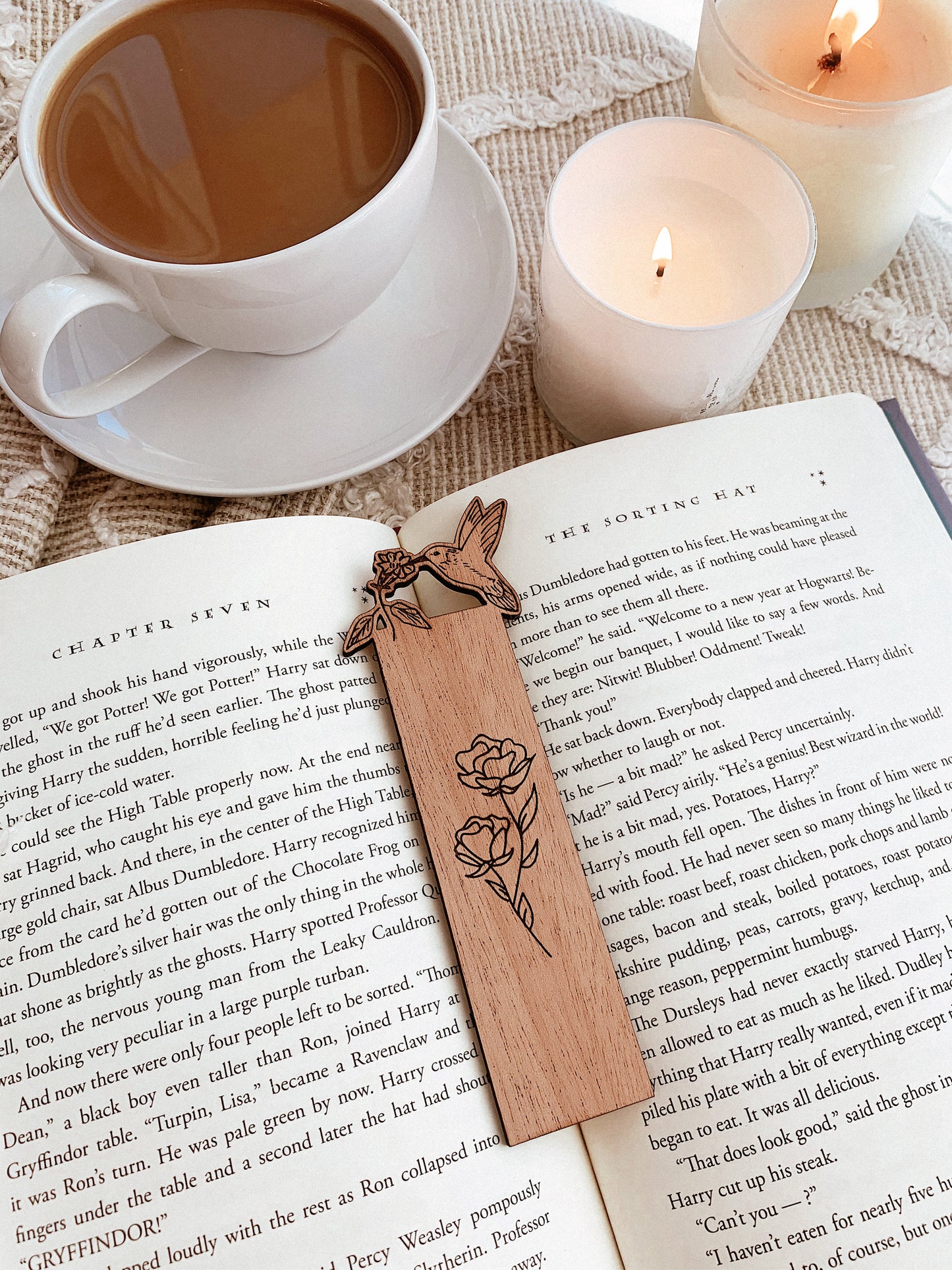 Hummingbird Wood Bookmark, Fantasy Bookmark, Elven-Inspired Bookmark, Elf Fae Bookmark, Nature Bookmark, Forest Tree Bookmark