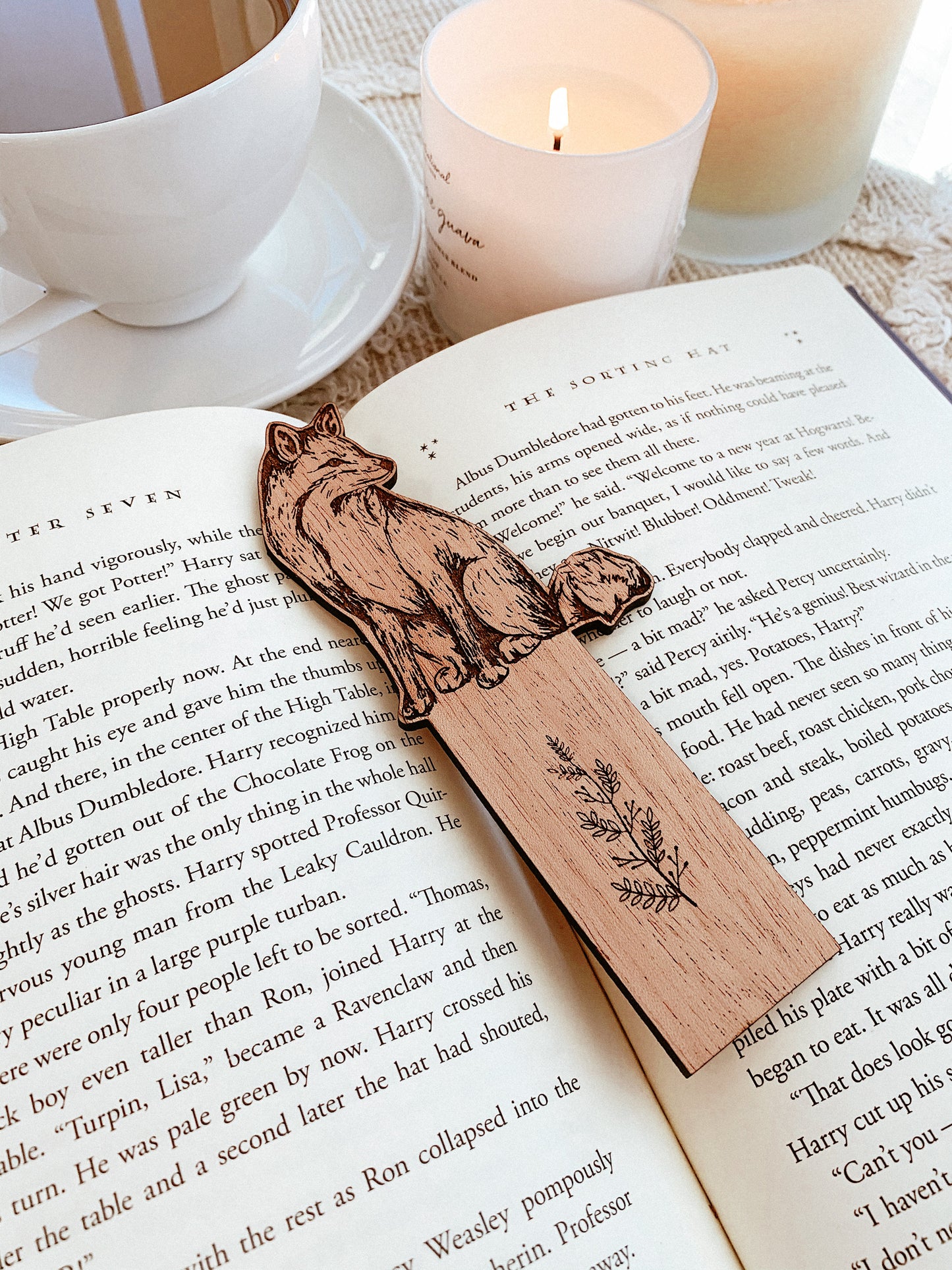 Fox Wood Bookmark, Fantasy Bookmark, Elven-Inspired Bookmark, Elf Fae Bookmark, Nature Bookmark, Forest Tree Bookmark