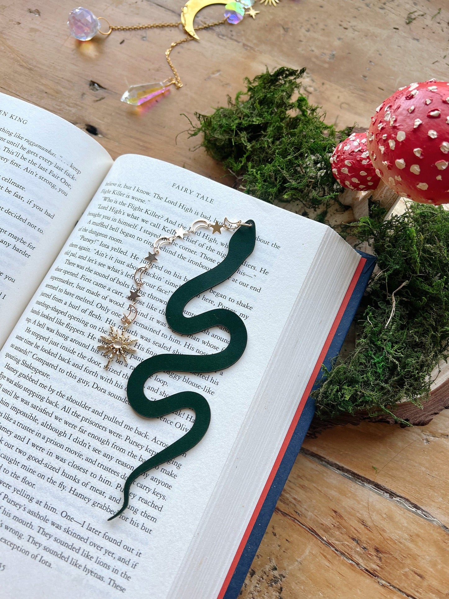 Snake Leather Bookmark, Fantasy Bookmark, Elven-Inspired Bookmark, Gift for Readers, Elf Fairy Faerie Fae Bookmark, Witchy Bookmark, Booktok