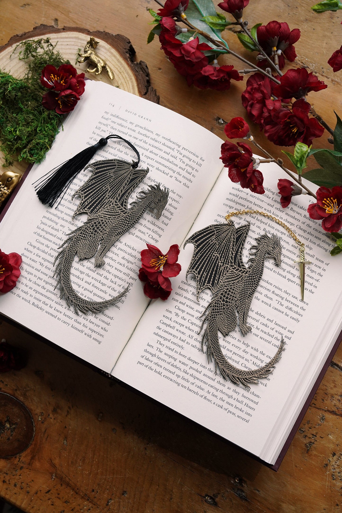 Gold and Black Dragon Bookmark