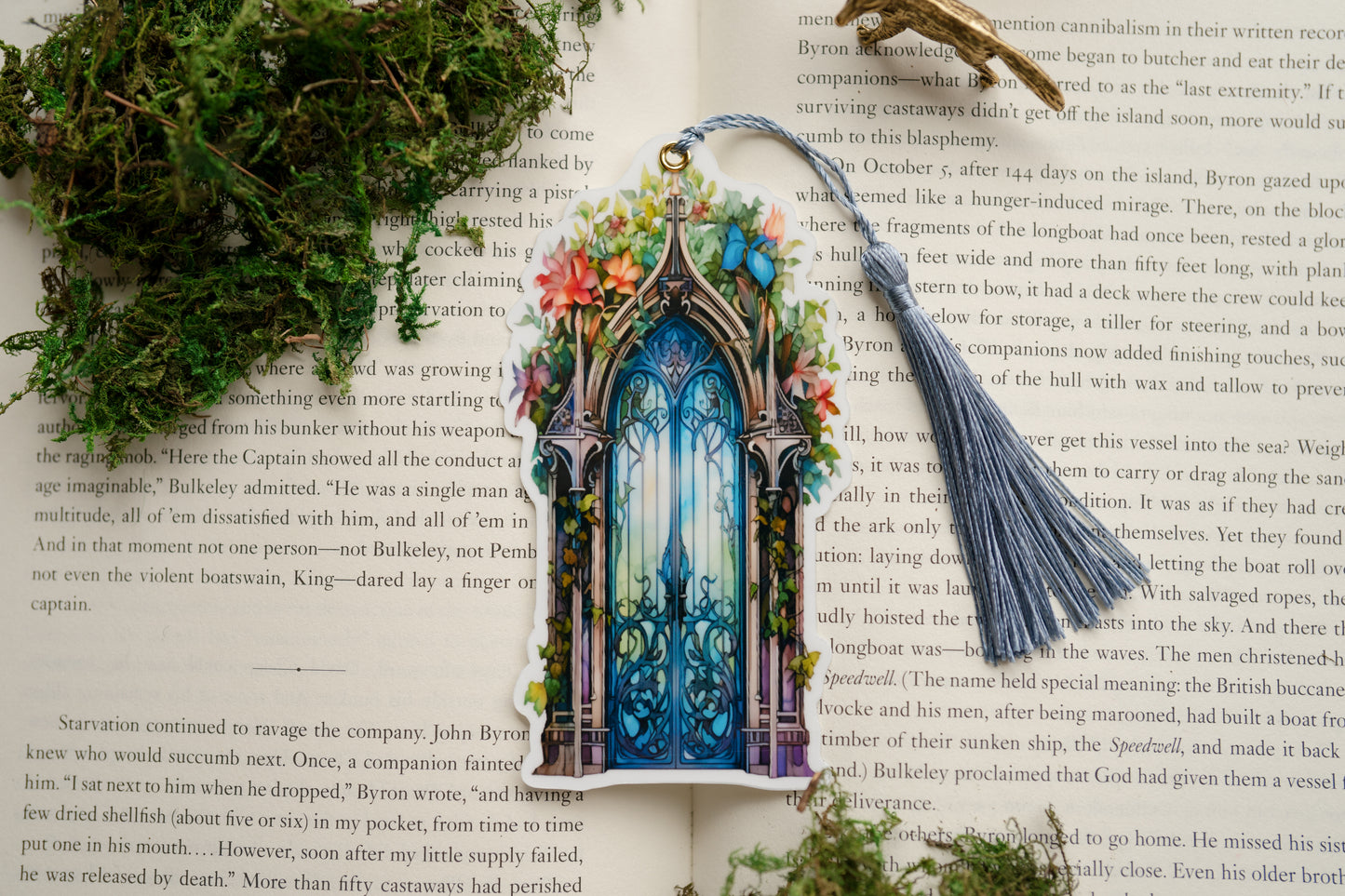 Azure Blossom Doorway Bookmark