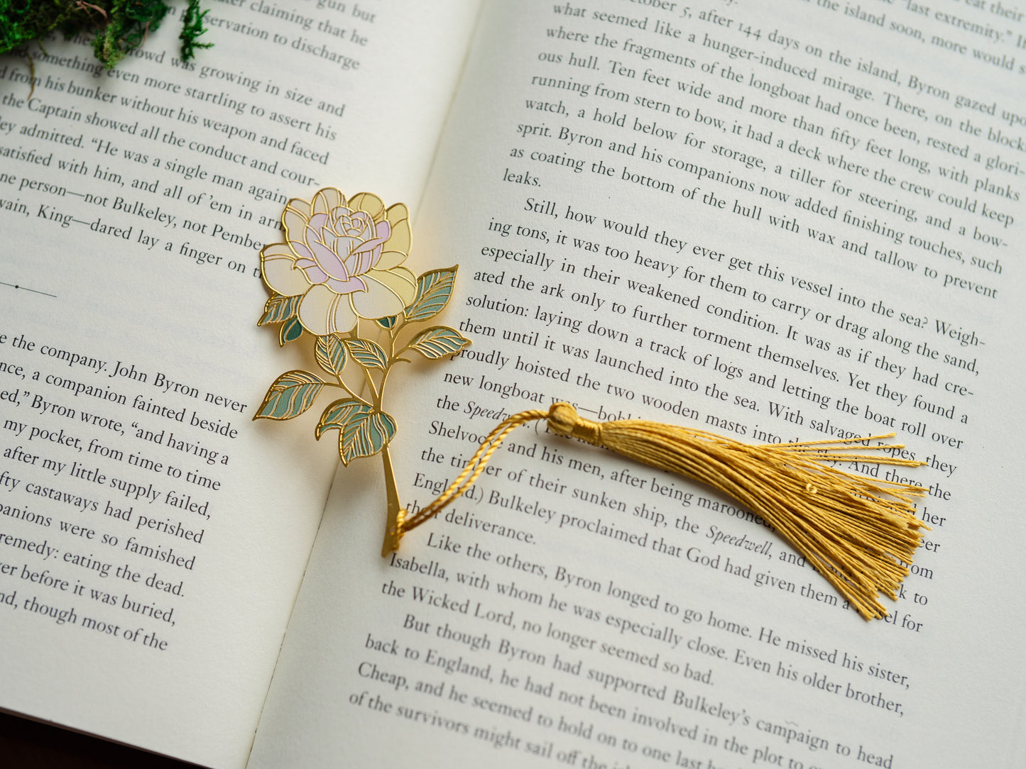 Blush Rose Metal Bookmark