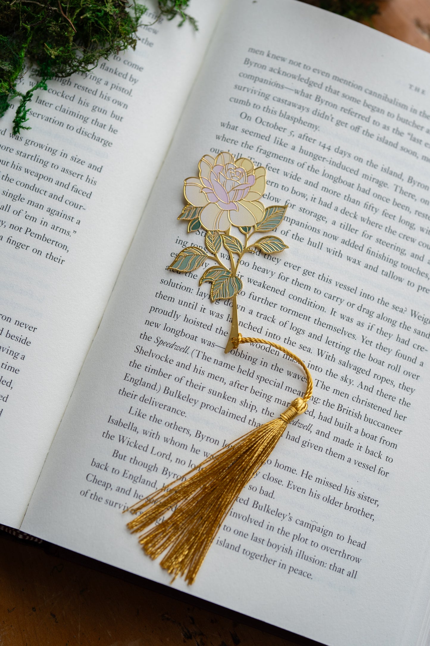 Blush Rose Metal Bookmark