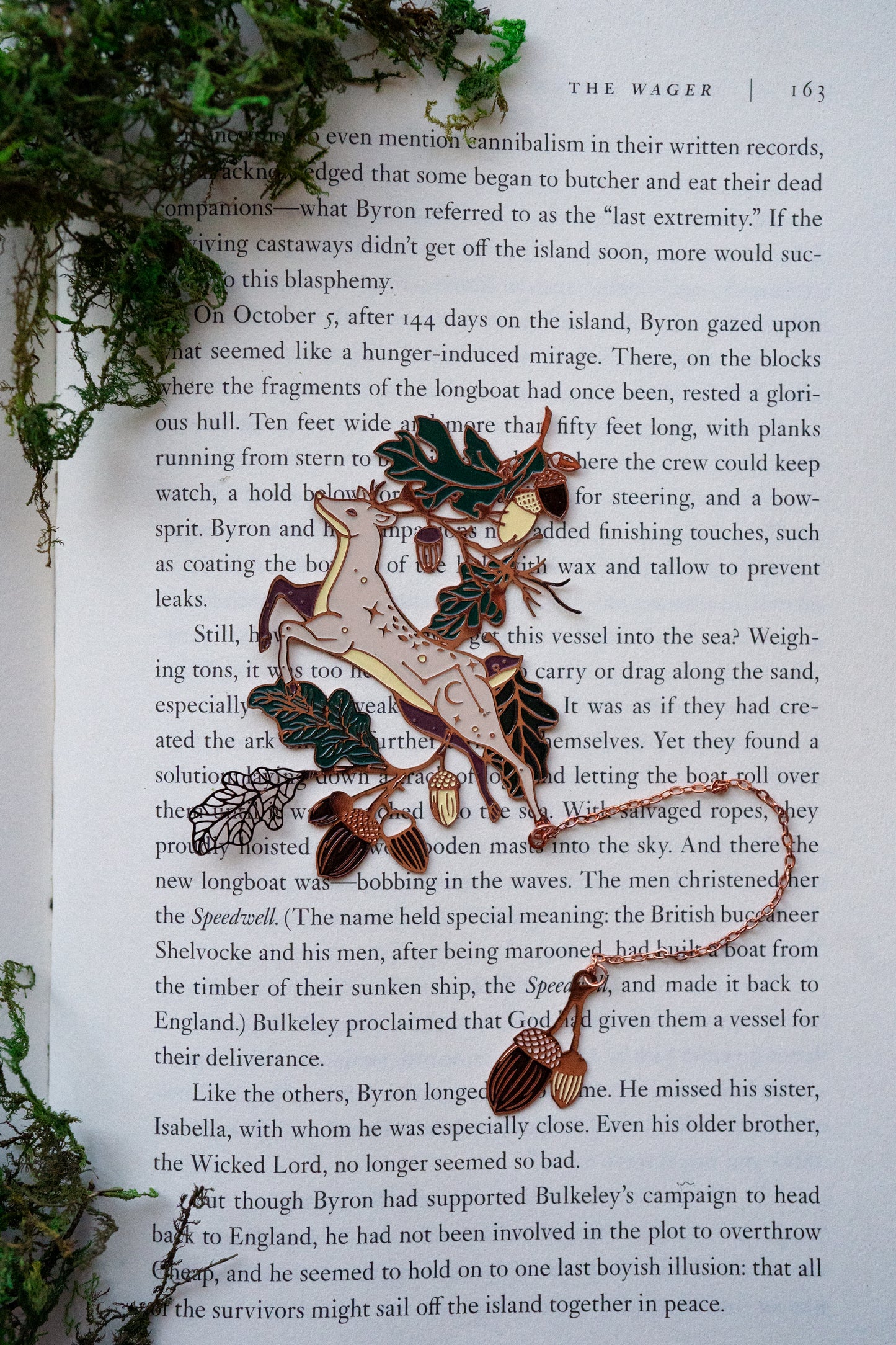 Celestial Forest Deer Metal Bookmark