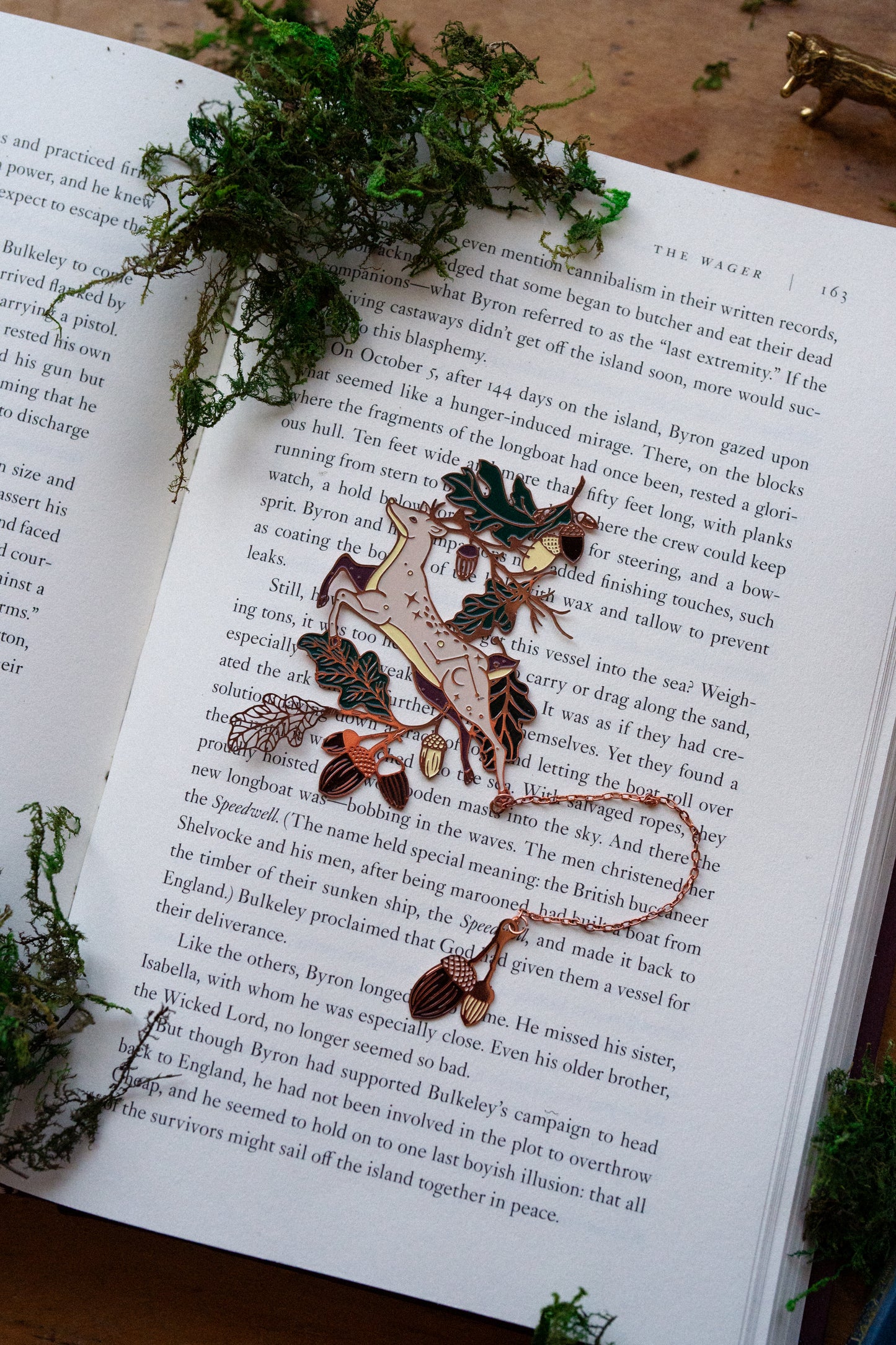 Celestial Forest Deer Metal Bookmark