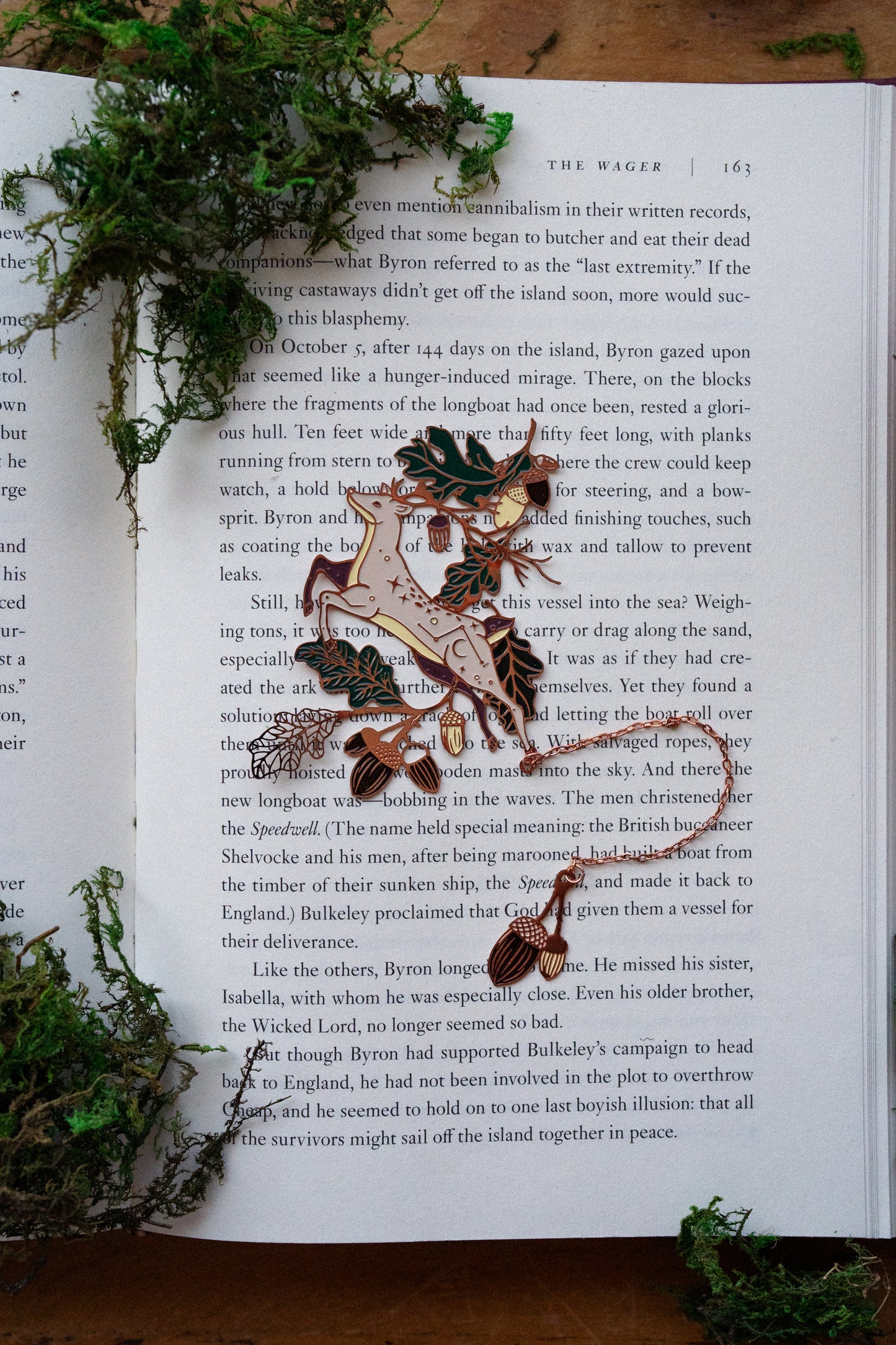 Celestial Forest Deer Metal Bookmark