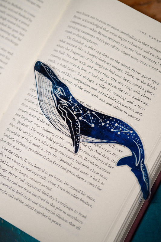 Celestial Whale Transparent Bookmark