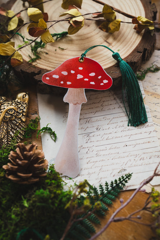 Crimson Mushroom Bookmark