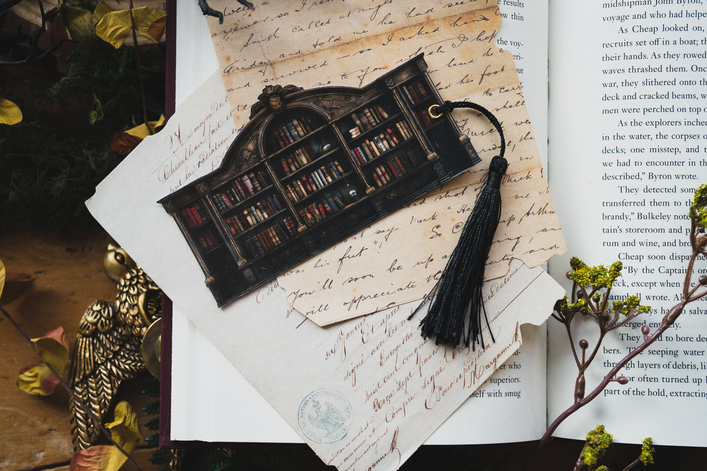 Dark Academia Bookshelf Bookmark