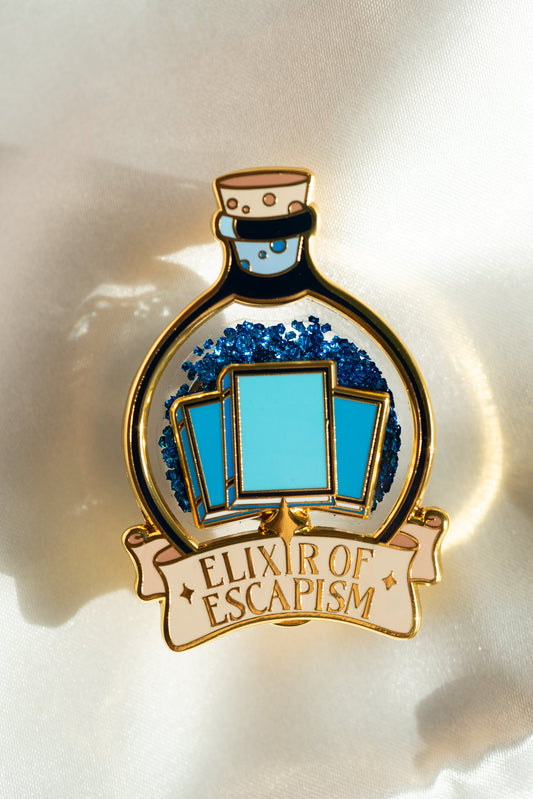 Elixir of Escapism Liquid Glitter Enamel Pin