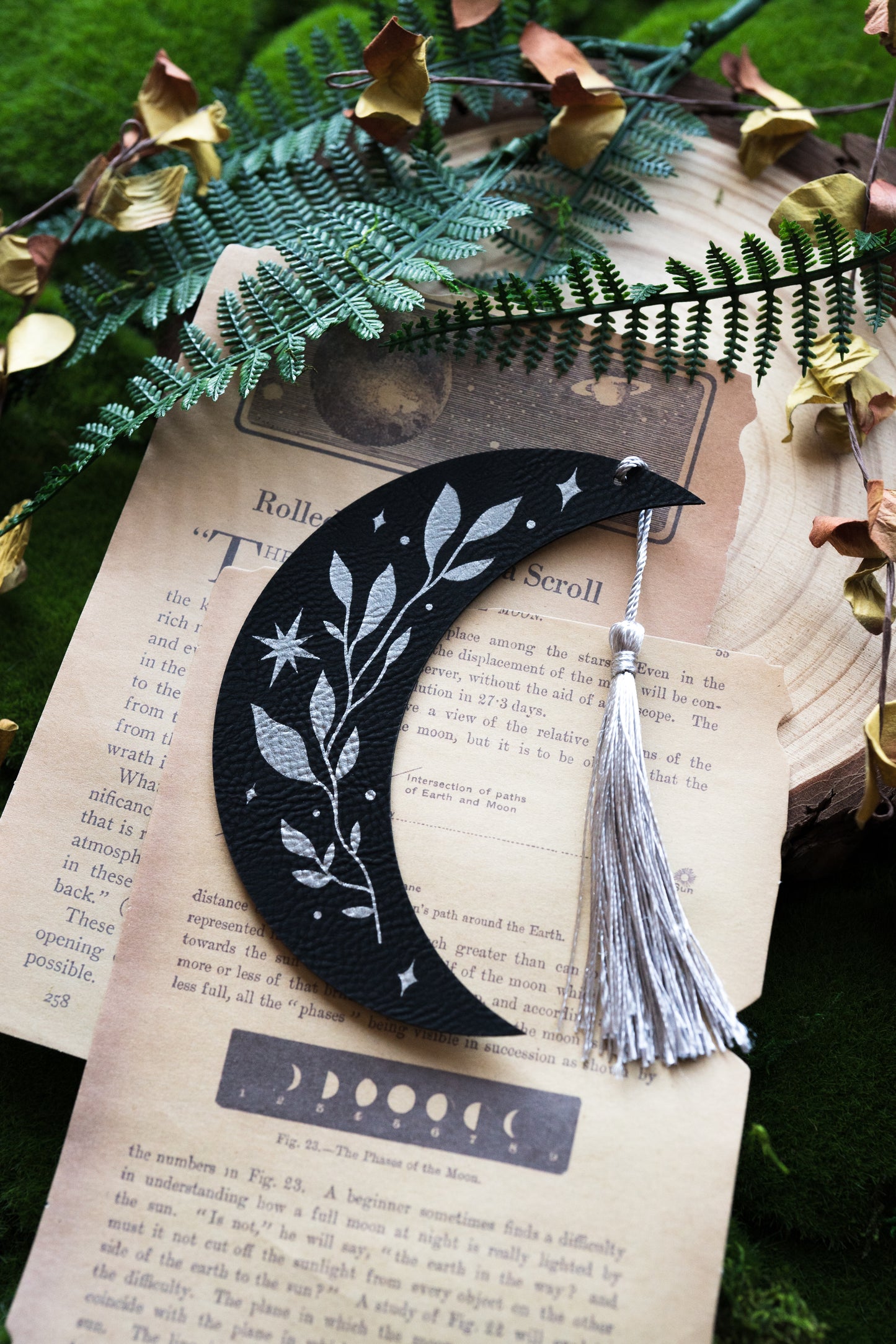 Floral Moon Bookmark