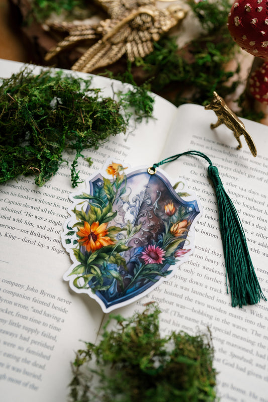 Floral Shield Bookmark