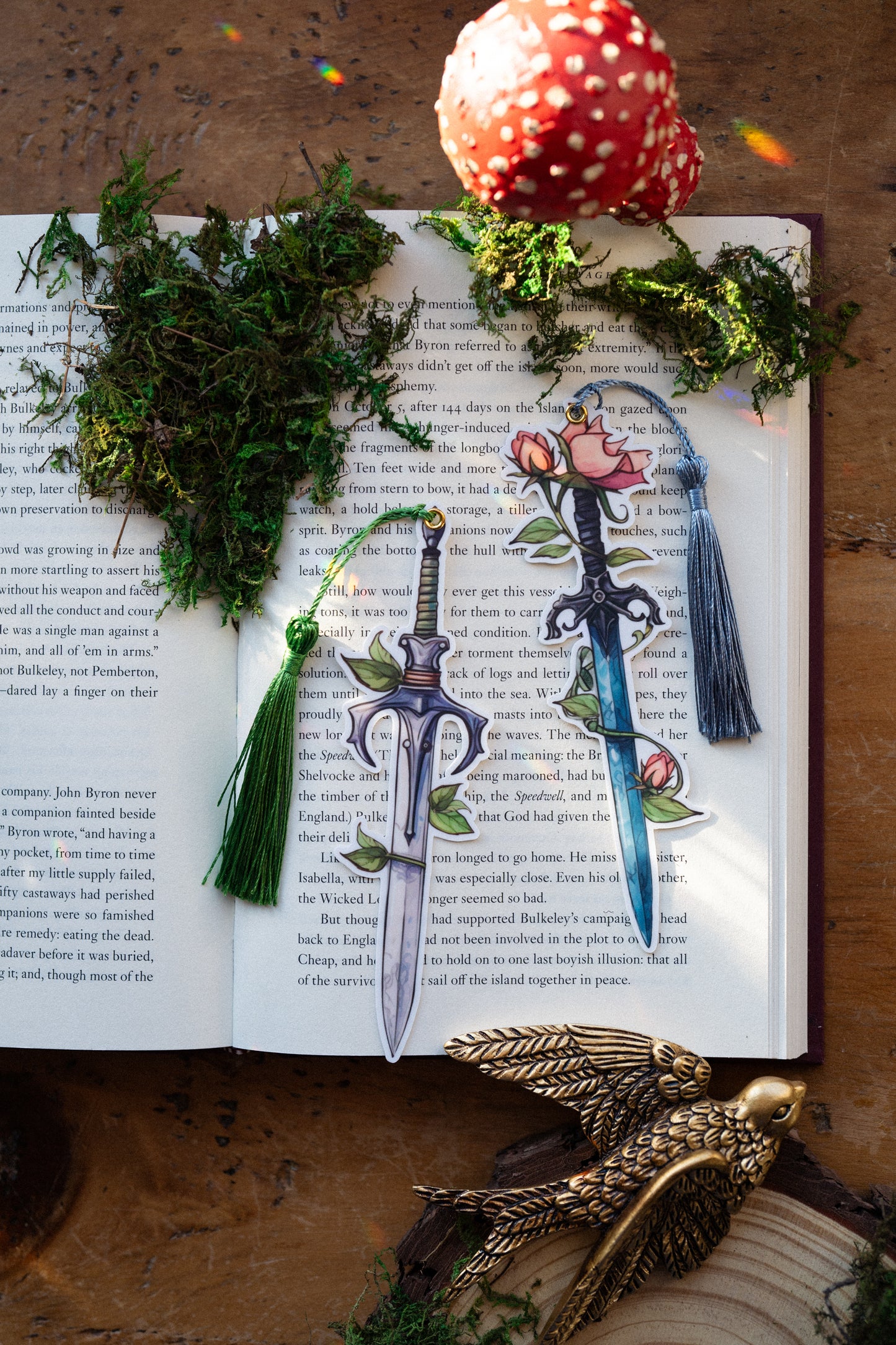 Floral and Ivy Sword Bookmarks