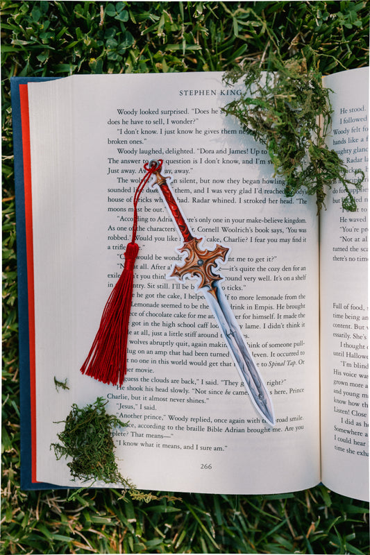 Gilded Crimson Sword Bookmark